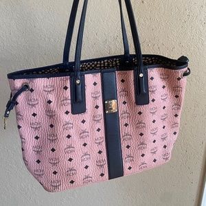 Pink MCM tote bag